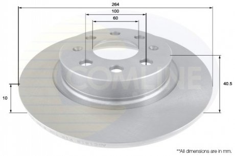 Тормозной диск (задний) Comline ADC1818 (фото 1)