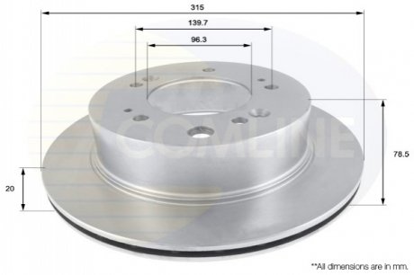 Тормозной диск вентилируемый (задний) ADC2404V