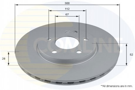 Тормозной диск вентилируемый ADC2818V