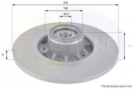 Тормозной диск (задний) Comline ADC3009 (фото 1)