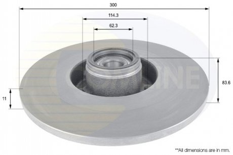 Тормозной диск (задний) Comline ADC3024 (фото 1)