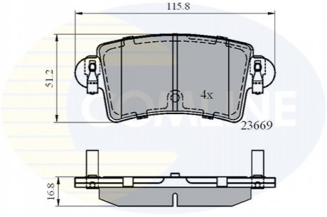 Comline - Гальмівні колодки до дисків Comline CBP01036 (фото 1)