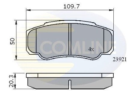 CBP01042 Comline - Гальмівні колодки до дисків