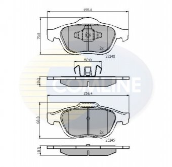 Гальмівні колодки, дискове гальмо (набір) Comline CBP01116 (фото 1)