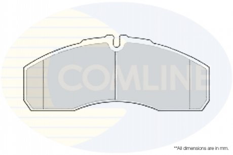 Гальмівні колодки, дискове гальмо (набір) Comline CBP01173 (фото 1)