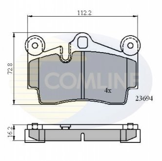 Гальмівні колодки, дискове гальмо (набір) Comline CBP01316 (фото 1)