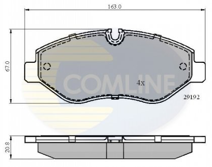 Гальмівні колодки, дискове гальмо (набір) Comline CBP01555 (фото 1)