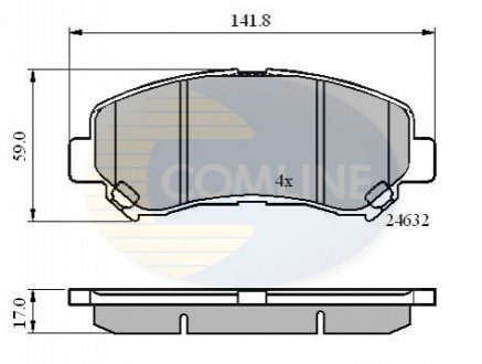 CBP01577 Comline - Гальмівні колодки до дисків