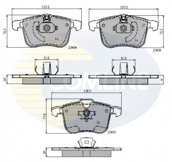 CBP01593 Comline - Гальмівні колодки до дисків