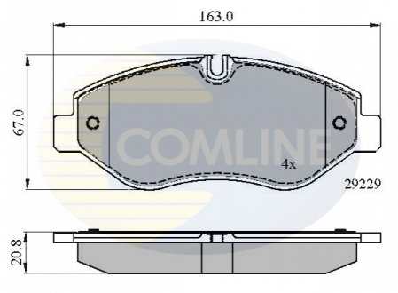 Comline - Гальмівні колодки до дисків Comline CBP01616 (фото 1)