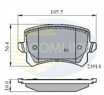 Comline - Гальмівні колодки до дисків Comline CBP01712 (фото 1)