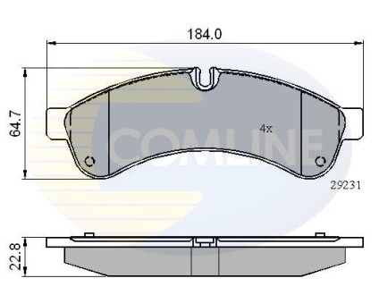 CBP01727 Comline - Гальмівні колодки до дисків CBP01727