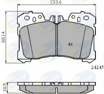 CBP01733 Comline - Гальмівні колодки до дисків