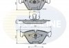 Гальмівні колодки, дискове гальмо (набір) Comline CBP02033 (фото 1)