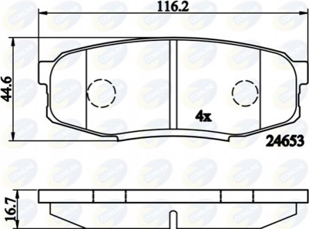 Гальмівні колодки (набір) Comline CBP02124 (фото 1)