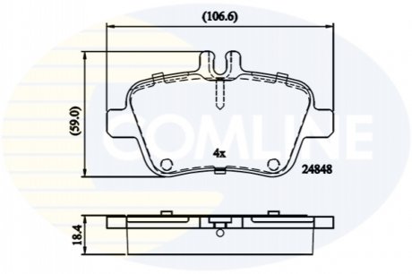 Гальмівні колодки (набір) Comline CBP02209 (фото 1)