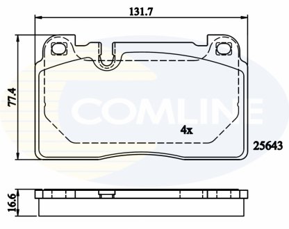 CBP02302 Comline - Гальмівні колодки до дисків