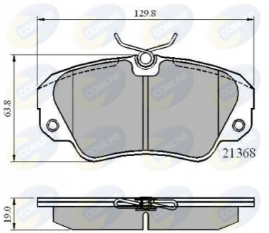 Гальмівні колодки, дискове гальмо (набір) Comline CBP0493 (фото 1)