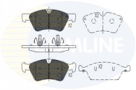 Гальмівні колодки, дискове гальмо (набір) Comline CBP06060 (фото 1)