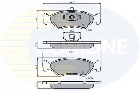 CBP0876 Comline - Гальмівні колодки до дисків