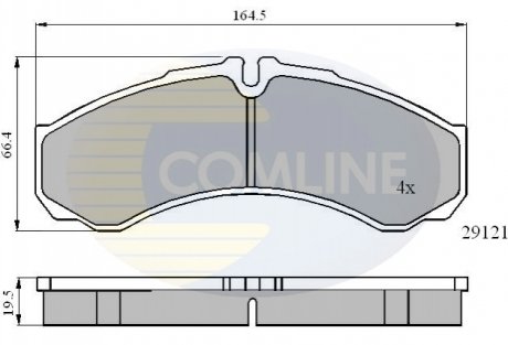 Гальмівні колодки, дискове гальмо (набір) Comline CBP0931 (фото 1)