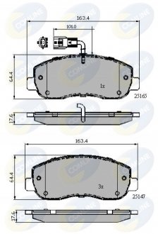 - Гальмівні колодки до дисків Comline CBP12106 (фото 1)