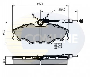 CBP1433 Comline - Гальмівні колодки до дисків