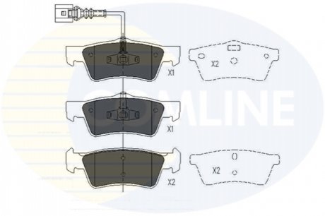 Гальмівні колодки, дискове гальмо (набір) Comline CBP16062 (фото 1)