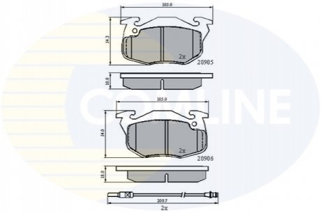 CBP2258 Comline - Гальмівні колодки до дисків