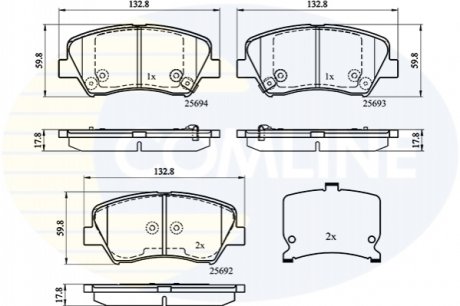 Comline - Гальмівні колодки до дисків Comline CBP32152 (фото 1)