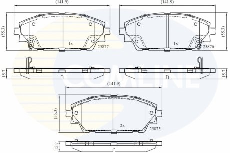 Comline - Гальмівні колодки до дисків Comline CBP32242 (фото 1)