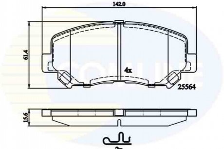 Гальмівні колодки (набір) Comline CBP32252 (фото 1)