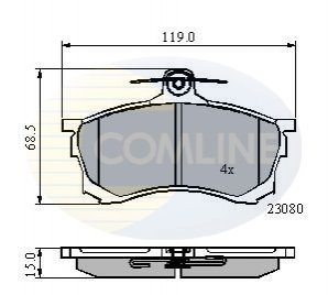 - Гальмівні колодки до дисків Comline CBP3452 (фото 1)