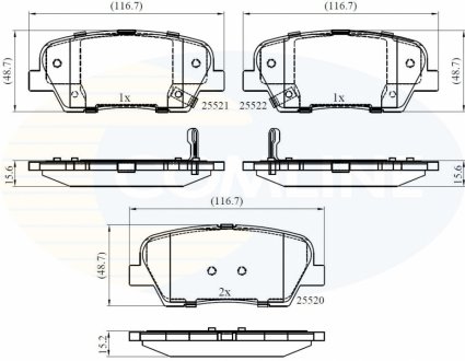 CBP36009 Comline - Гальмівні колодки до дисків