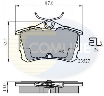 Гальмівні колодки, дискове гальмо (набір) Comline CBP3803 (фото 1)