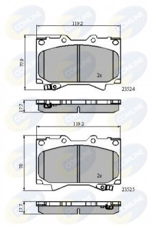 Comline - Гальмівні колодки до дисків Comline CBP3831 (фото 1)