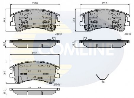 Comline - Гальмівні колодки до дисків Comline CBP3950 (фото 1)