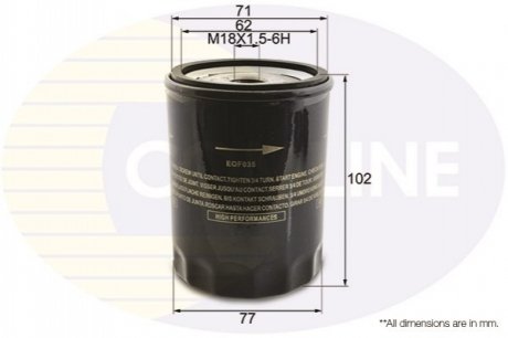 Масляний фільтр Comline EOF035 (фото 1)