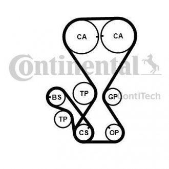 Комплект ГРМ (ремінь + ролики) Contitech CT 1000 K2 PRO (фото 1)