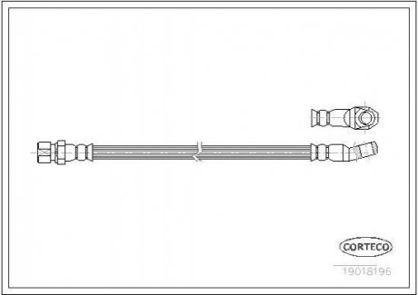 Шланг гальмівний CORTECO 19018196 (фото 1)