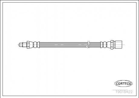 Шланг тормозной ВАЗ 2101 задний (L=254) CORTECO 19018422 (фото 1)