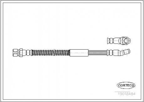 Шланг тормозной ВАЗ 2121 передний (L=426 мм) CORTECO 19018484 (фото 1)