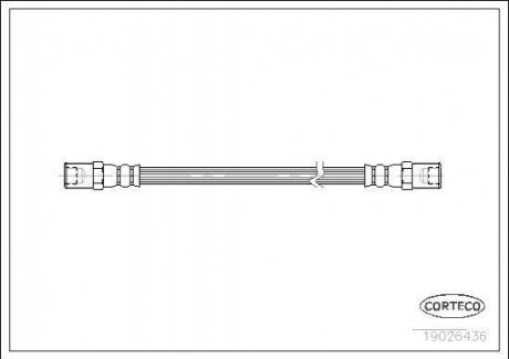 Шланг гальмівний CORTECO 19026436 (фото 1)