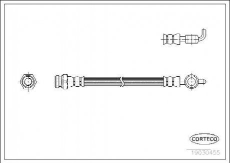 Шланг гальмівний CORTECO 19030455 (фото 1)