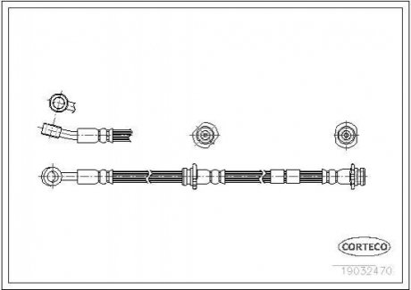 Шланг гальмівний CORTECO 19032470 (фото 1)