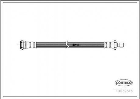 Шланг гальмівний CORTECO 19032516 (фото 1)