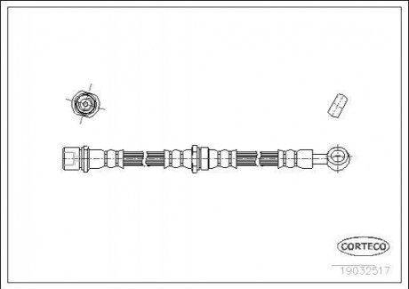 Шланг гальмівний CORTECO 19032517 (фото 1)