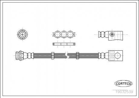 Шланг гальмівний CORTECO 19032539 (фото 1)
