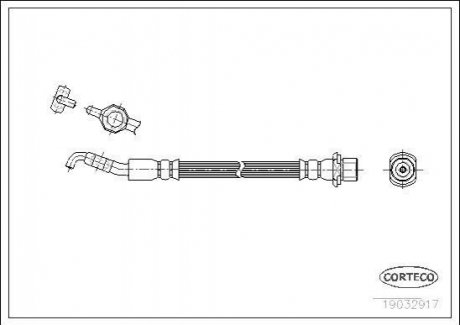 Шланг гальмівний CORTECO 19032917 (фото 1)