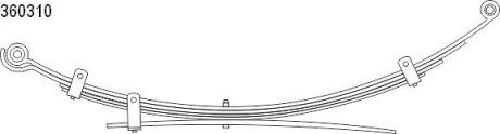 Многолистовая рессора 1036031000